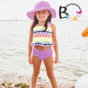 Rainbow scalloped bikini